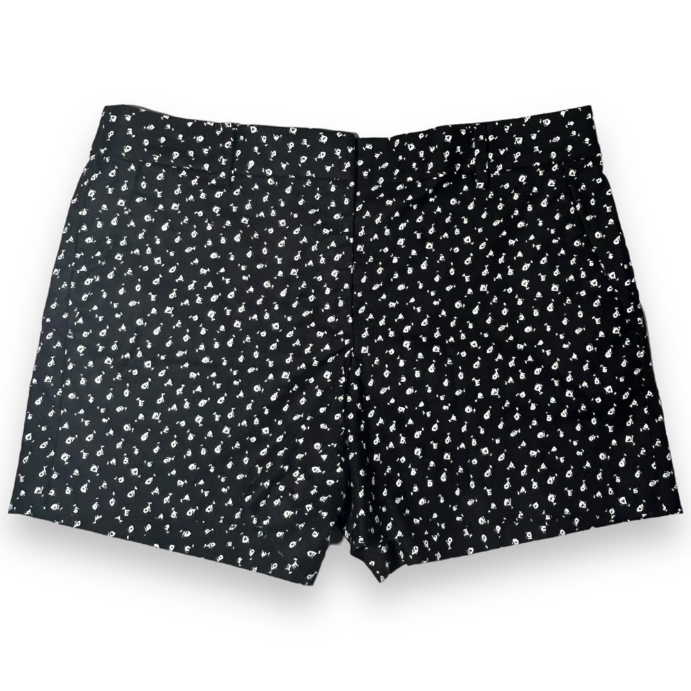 Loft Women’s Riviera Shorts Rose Print Black Size 8 - Picture 1 of 9